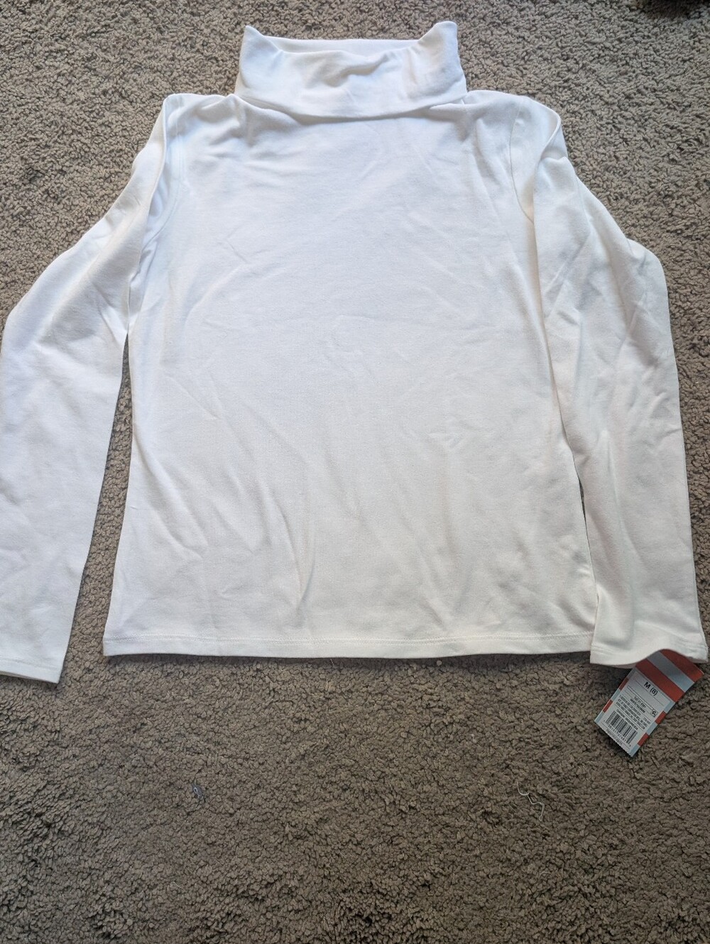 White Girl's Turtleneck Long Sleeve Top